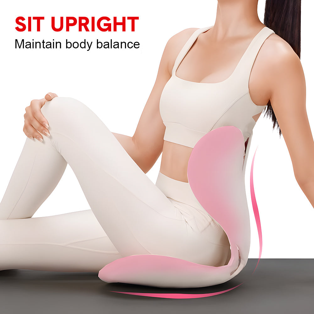 BKT Cushion Portable Ergonomic Lower Back Seat Lumbar Support Chair Posture Correction Max Load 110kg for V985-REDBKTCUSHION