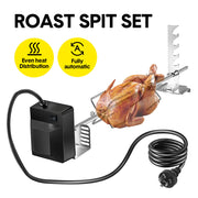 Automatic BBQ Rotisserie Kit Electric Stanless Steel Roast Spit Set Adjustable with Motor AU Plug for V985-ROASTSPITSET
