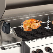Automatic BBQ Rotisserie Kit Electric Stanless Steel Roast Spit Set Adjustable with Motor AU Plug for V985-ROASTSPITSET
