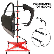 Universal Auto Paint Stand Panel Tree Paint Rotating Stand Center Post Hang Paint Spray with 4 Wheels and 6 V985-ROTATINGPAINTSTAND