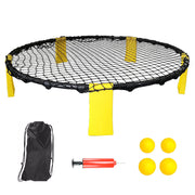 Portable Outdoor Spikeball Roundnet Game Set Team Beach Ball Game Bouncer Toy with Carrying Bag Net and 3 V985-ROUNDNETGAMESSET