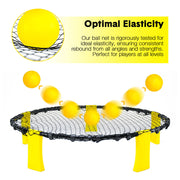 Portable Outdoor Spikeball Roundnet Game Set Team Beach Ball Game Bouncer Toy with Carrying Bag Net and 3 V985-ROUNDNETGAMESSET