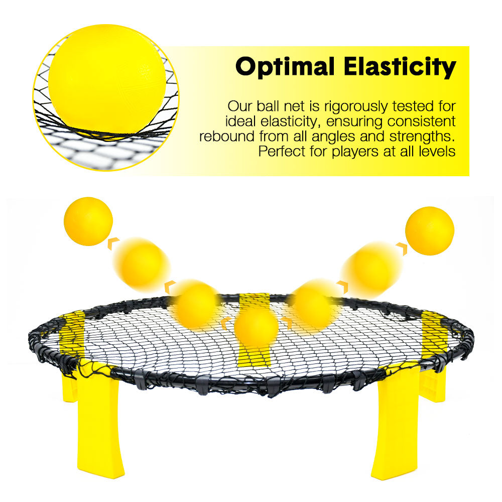 Portable Outdoor Spikeball Roundnet Game Set Team Beach Ball Game Bouncer Toy with Carrying Bag Net and 3 V985-ROUNDNETGAMESSET
