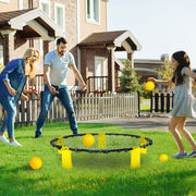 Portable Outdoor Spikeball Roundnet Game Set Team Beach Ball Game Bouncer Toy with Carrying Bag Net and 3 V985-ROUNDNETGAMESSET