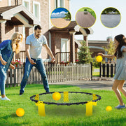 Portable Outdoor Spikeball Roundnet Game Set Team Beach Ball Game Bouncer Toy with Carrying Bag Net and 3 V985-ROUNDNETGAMESSET