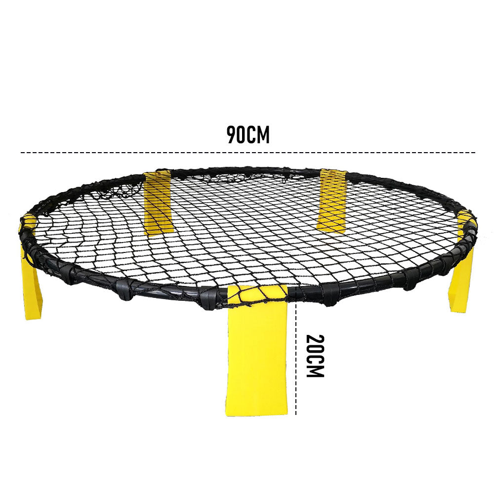 Portable Outdoor Spikeball Roundnet Game Set Team Beach Ball Game Bouncer Toy with Carrying Bag Net and 3 V985-ROUNDNETGAMESSET
