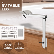 Adjustable RV Table Leg 360 degrees Rotating Support Pedestal Table Leg RV Accessories, Detachable Aluminum V985-RVTABLELEG