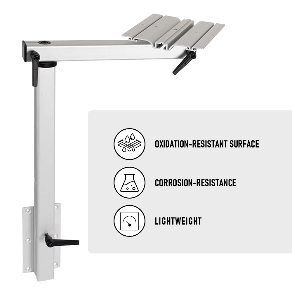 Adjustable RV Table Leg 360 degrees Rotating Support Pedestal Table Leg RV Accessories, Detachable Aluminum V985-RVTABLELEG