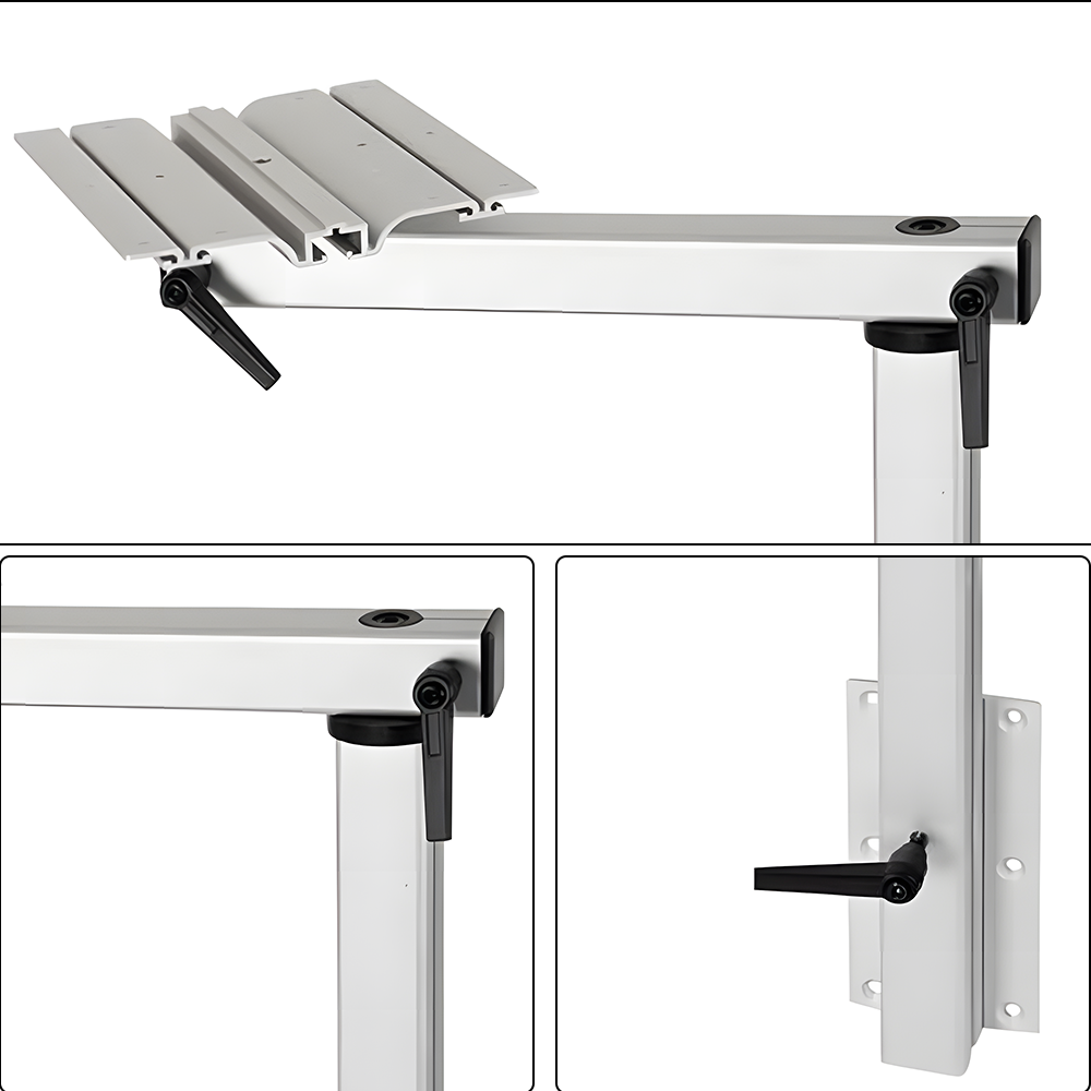Adjustable RV Table Leg 360 degrees Rotating Support Pedestal Table Leg RV Accessories, Detachable Aluminum V985-RVTABLELEG