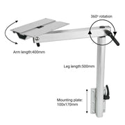 Adjustable RV Table Leg 360 degrees Rotating Support Pedestal Table Leg RV Accessories, Detachable Aluminum V985-RVTABLELEG