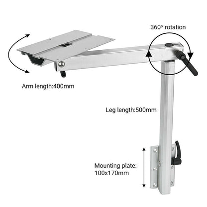 Adjustable RV Table Leg 360 degrees Rotating Support Pedestal Table Leg RV Accessories, Detachable Aluminum V985-RVTABLELEG