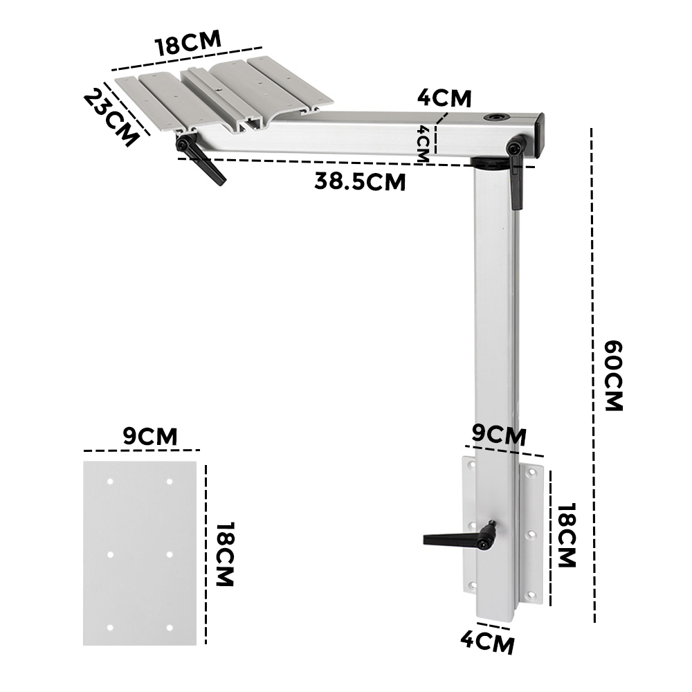 Adjustable RV Table Leg 360 degrees Rotating Support Pedestal Table Leg RV Accessories, Detachable Aluminum V985-RVTABLELEG