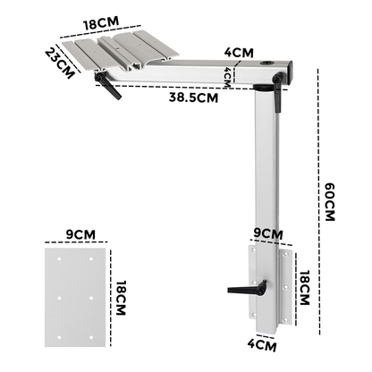 Adjustable RV Table Leg 360 degrees Rotating Support Pedestal Table Leg RV Accessories, Detachable Aluminum V985-RVTABLELEG