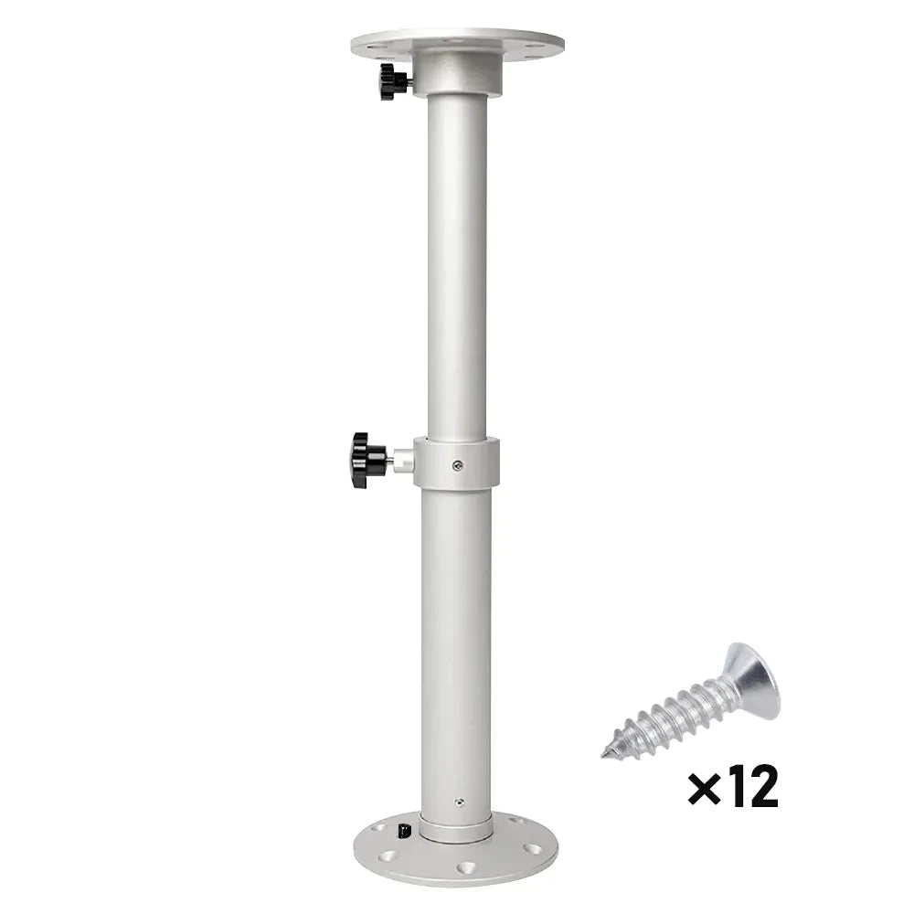 Table Pedestal Telescopic Furniture Leg 46-70cm Height Adjustable Easy Installation Detachable Aluminum Alloy Support for RV Boat Caravan Motorhome