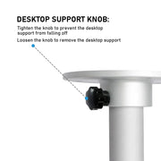 Table Pedestal Telescopic Furniture Leg 46-70cm Height Adjustable Easy Installation Detachable Aluminum Alloy Support for RV Boat Caravan Motorhome