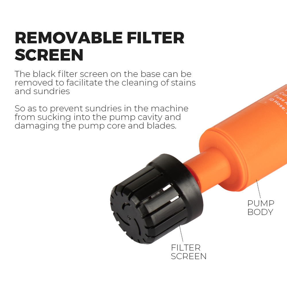SEAFLO Submersible Inline Pump 12V 280GPH Transfer Pump Water Resistant High Pressure Washing Water Diesel V985-SEAFLOPUMP280GPH