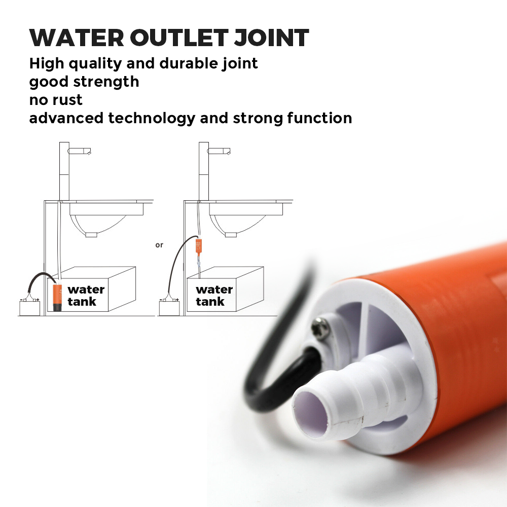 SEAFLO Submersible Inline Pump 12V 280GPH Transfer Pump Water Resistant High Pressure Washing Water Diesel V985-SEAFLOPUMP280GPH