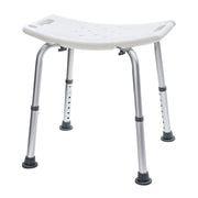 Shower Chair Stable Non-Slip Bath Seat 37-52cm Height Adjustable with Shower Holder and Armrest for Elderly V985-SHOWERCHAIR