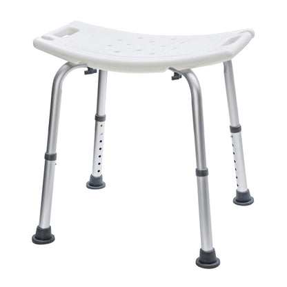 Shower Chair Stable Non-Slip Bath Seat 37-52cm Height Adjustable with Shower Holder and Armrest for Elderly V985-SHOWERCHAIR