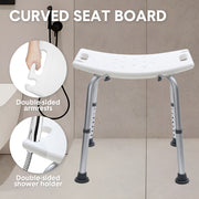 Shower Chair Stable Non-Slip Bath Seat 37-52cm Height Adjustable with Shower Holder and Armrest for Elderly V985-SHOWERCHAIR