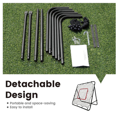 1m Football Rebounder Net Soccer Training Kickback Target Bounce Wall Detachable Metal Frame and PE Net For V985-SPORTSREBOUNDER