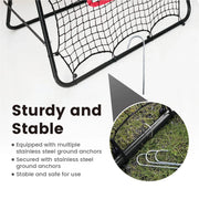 1m Football Rebounder Net Soccer Training Kickback Target Bounce Wall Detachable Metal Frame and PE Net For V985-SPORTSREBOUNDER