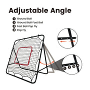 1m Football Rebounder Net Soccer Training Kickback Target Bounce Wall Detachable Metal Frame and PE Net For V985-SPORTSREBOUNDER