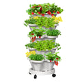 5 Tier Stackable Planter Pots Vertical Garden Stacking Space Saving High Yield Ideal for Herbs Flower Plants V985-STACKABLEPLANTERSET