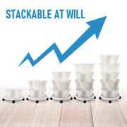 5 Tier Stackable Planter Pots Vertical Garden Stacking Space Saving High Yield Ideal for Herbs Flower Plants V985-STACKABLEPLANTERSET