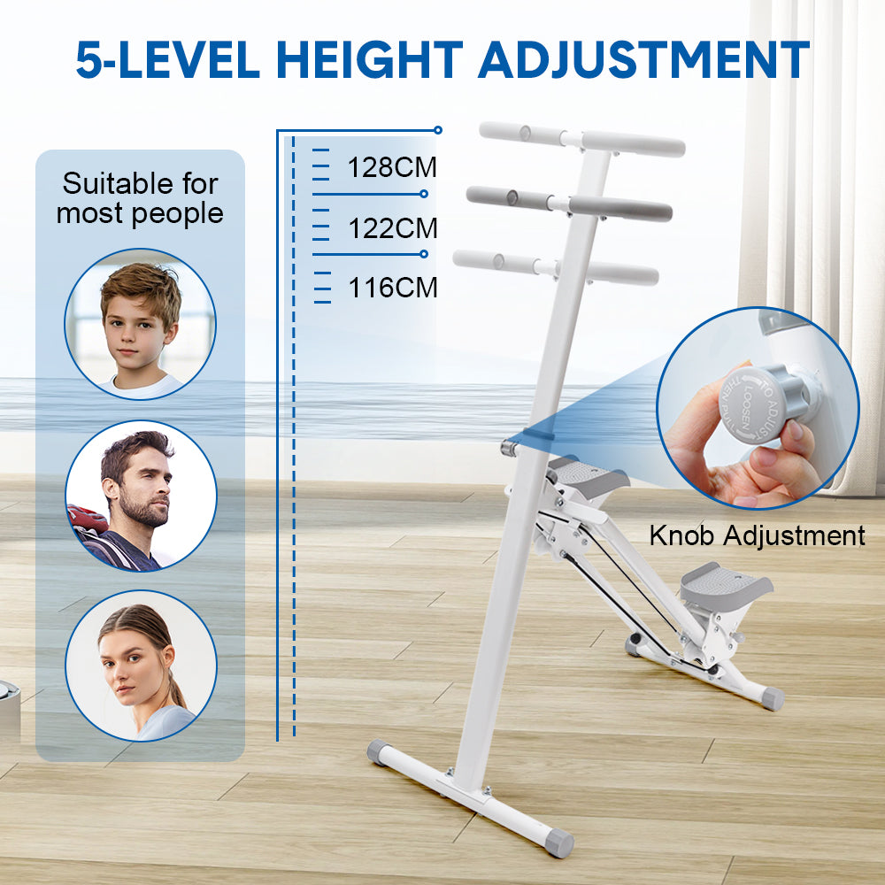 Foldable Stair Stepper for Home Gym Exercise Height Adjustable Vertical Climber Machine 150kg Loading V985-STAIRCLIMBER