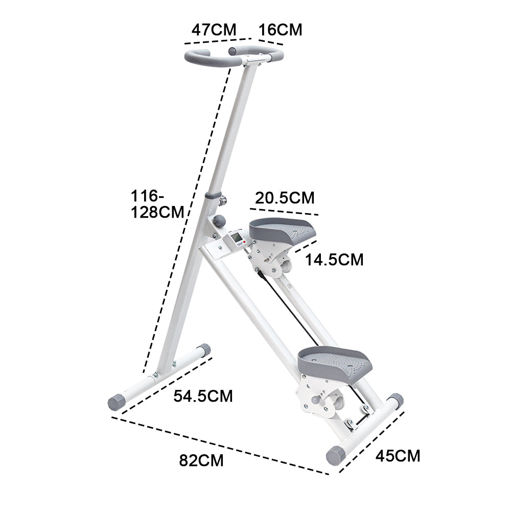 Foldable Stair Stepper for Home Gym Exercise Height Adjustable Vertical Climber Machine 150kg Loading V985-STAIRCLIMBER