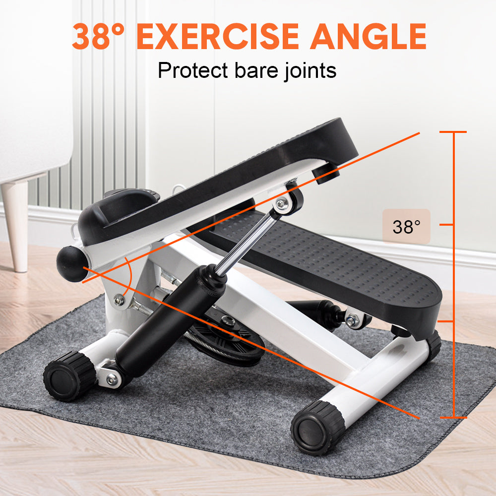 Mini Stepper Home Office Stair Stepper Machine with Resistance Bands and LCD Monitor for Full Body Workout V985-STEPPERS2