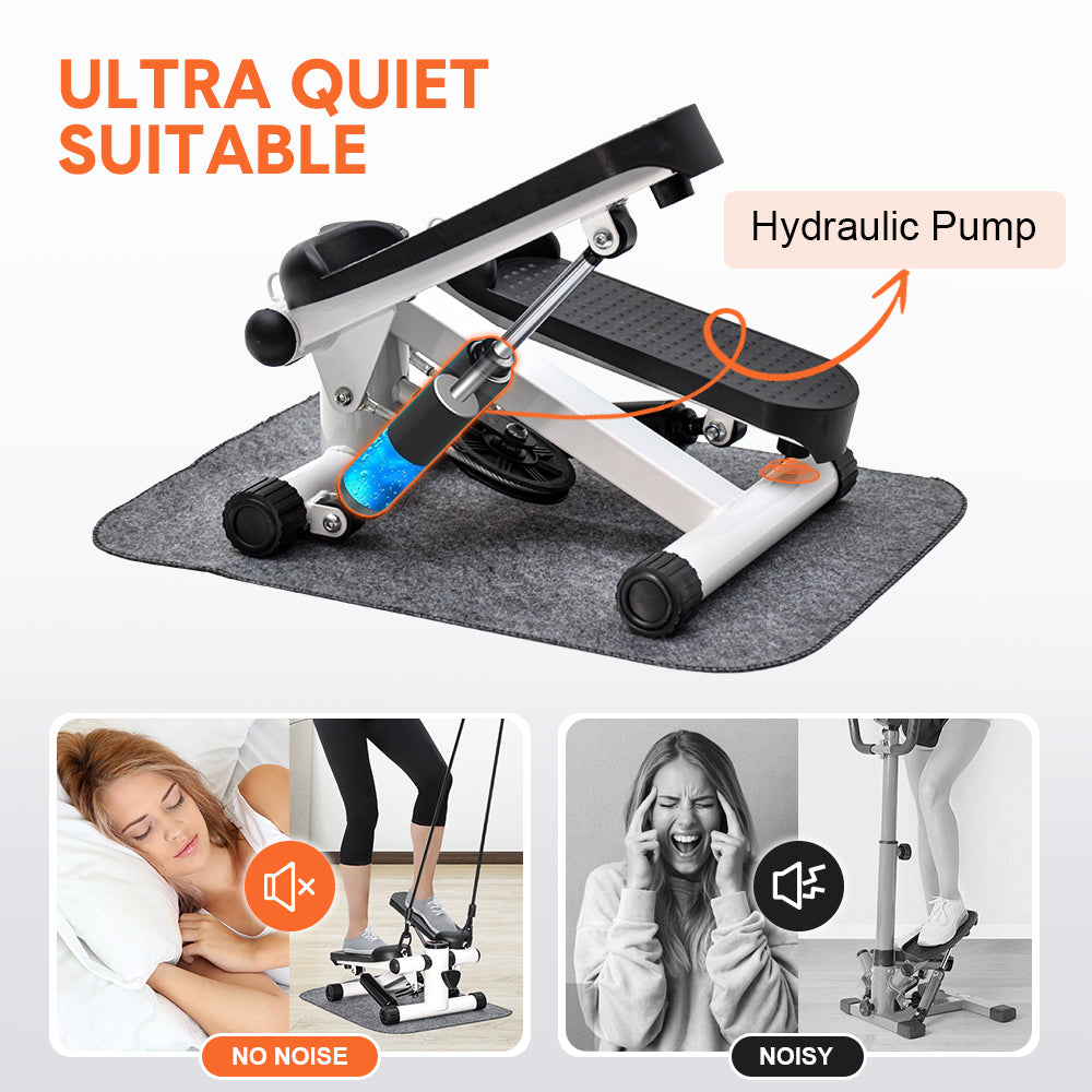 Mini Stepper Home Office Stair Stepper Machine with Resistance Bands and LCD Monitor for Full Body Workout V985-STEPPERS2