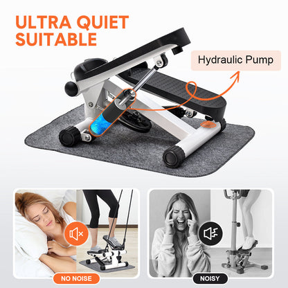Mini Stepper Home Office Stair Stepper Machine with Resistance Bands and LCD Monitor for Full Body Workout V985-STEPPERS2