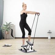Mini Stepper Home Office Stair Stepper Machine with Resistance Bands and LCD Monitor for Full Body Workout V985-STEPPERS2