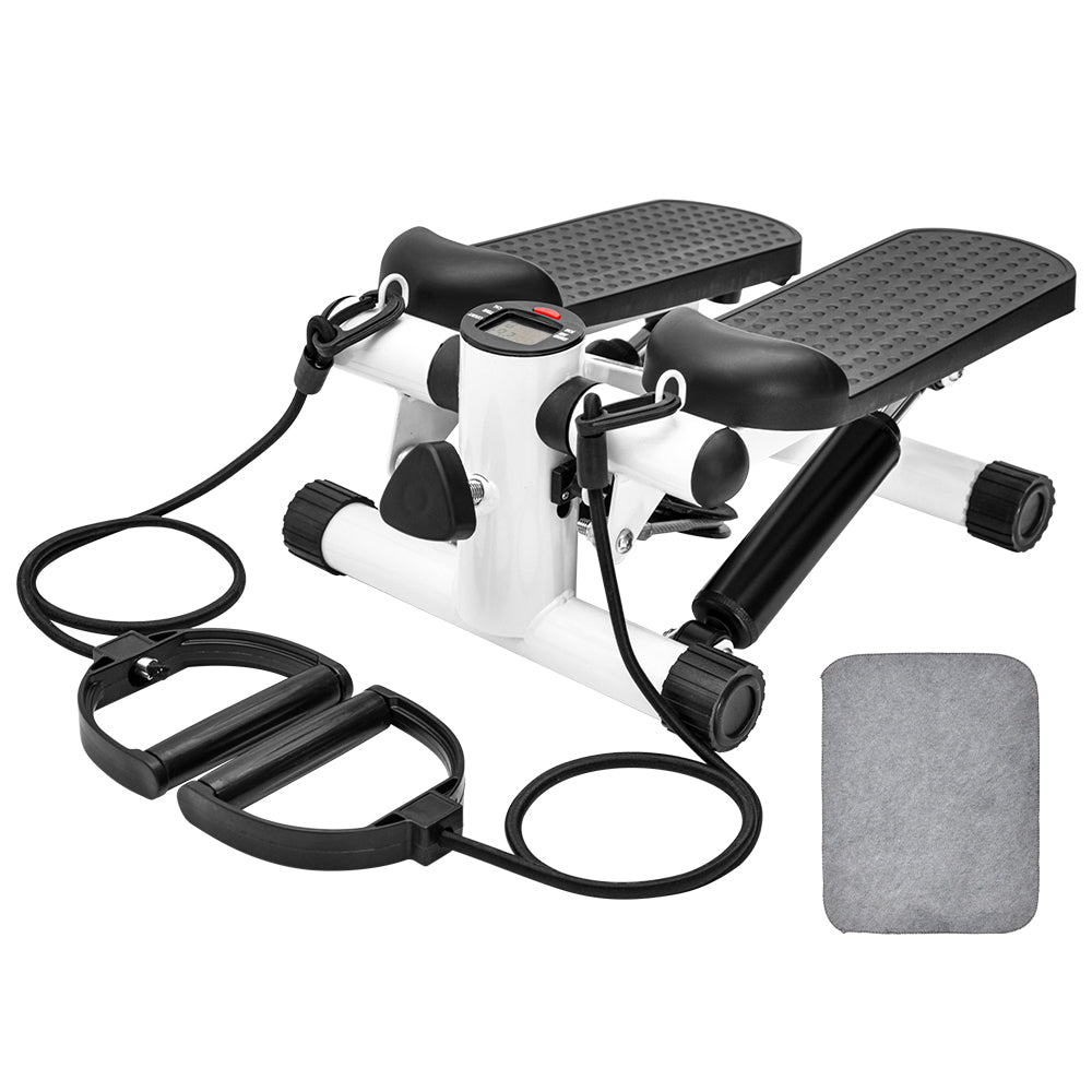 Mini Stepper Home Office Stair Stepper Machine with Resistance Bands and LCD Monitor for Full Body Workout V985-STEPPERS2