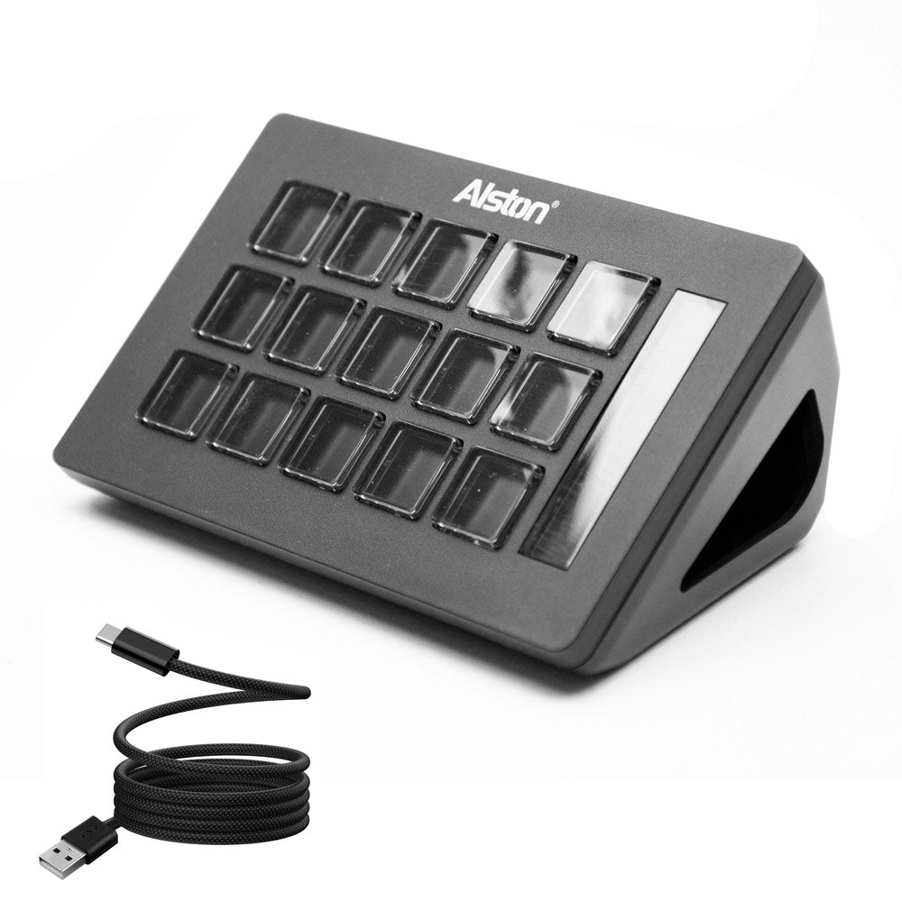 Studio Controller Keyboard Stream Controller Customizable Deck with 15 Shortcut Keys for Multi Applications V985-STUDIOCONTROLLER