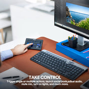 Studio Controller Keyboard Stream Controller Customizable Deck with 15 Shortcut Keys for Multi Applications V985-STUDIOCONTROLLER