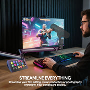 Studio Controller Keyboard Stream Controller Customizable Deck with 15 Shortcut Keys for Multi Applications V985-STUDIOCONTROLLER