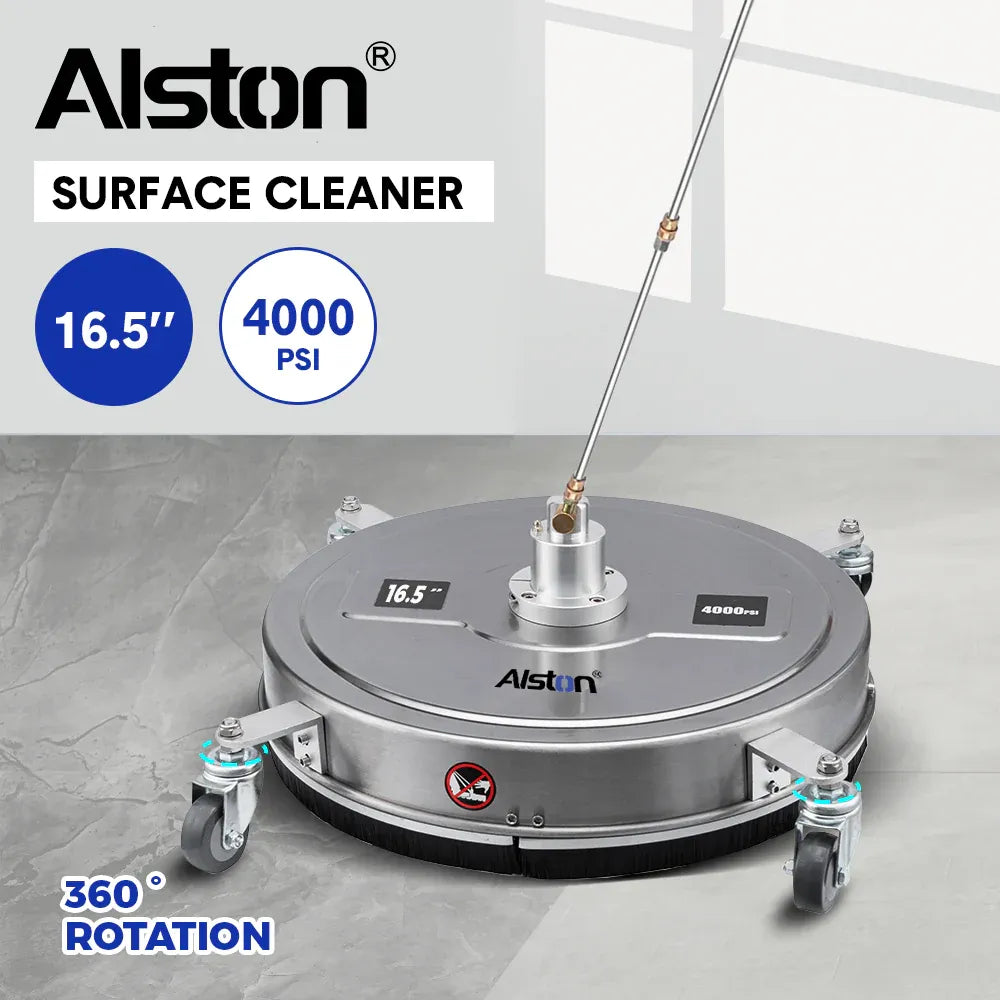 Alston 16.5 Inch High-Pressure Surface Cleaner Concrete Cleaner Driveway Cleaner 4000PSI-Stainless Steel with Quick Connector For Concrete Driveway