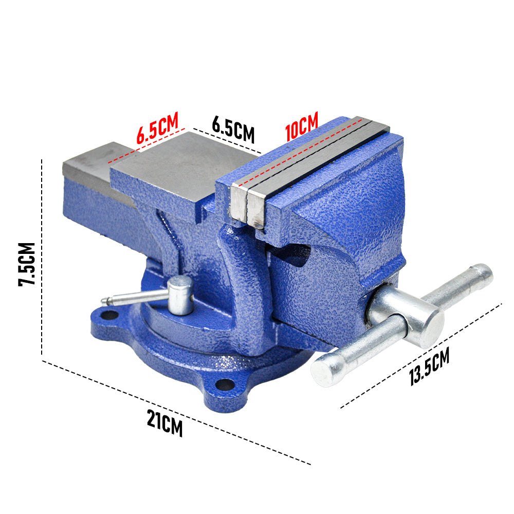 Heavy Duty 4" Bench Vice Table Top Clamp Vise with Anvil Swivel Base For Woodworking Fit for Home and V985-TABLECLAMPVICE