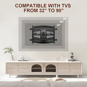 Telescopic Swivel and Tilt TV Monitor Wall Mount Bracket Load up to 85kg Full Motion Long Arm Bracket Max V985-TELESCOPICBRACKET