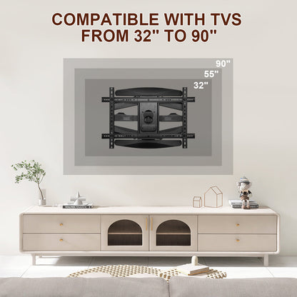 Telescopic Swivel and Tilt TV Monitor Wall Mount Bracket Load up to 85kg Full Motion Long Arm Bracket Max V985-TELESCOPICBRACKET