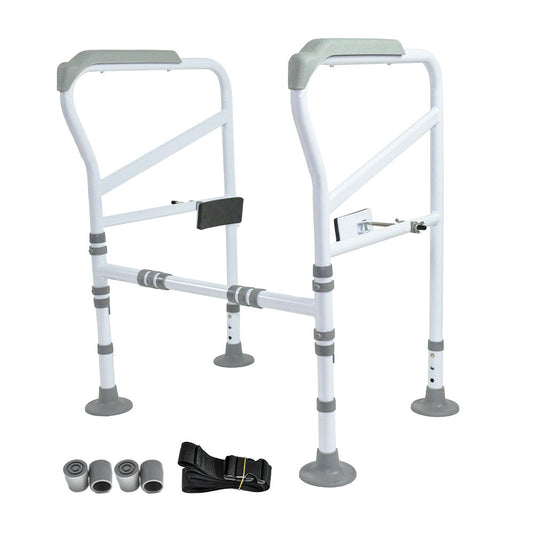 Toilet Frame Support Standing Disability Assist Aid Safety Grab Handle Rail Height and Width Adjustable For V985-TOILETSAFETYFRAME