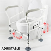 Toilet Frame Support Standing Disability Assist Aid Safety Grab Handle Rail Height and Width Adjustable For V985-TOILETSAFETYFRAME