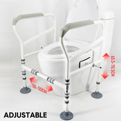 Toilet Frame Support Standing Disability Assist Aid Safety Grab Handle Rail Height and Width Adjustable For V985-TOILETSAFETYFRAME