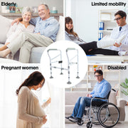Toilet Frame Support Standing Disability Assist Aid Safety Grab Handle Rail Height and Width Adjustable For V985-TOILETSAFETYFRAME