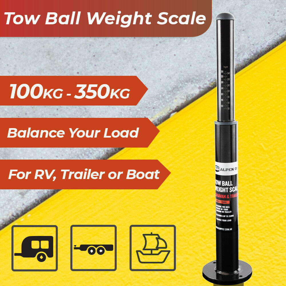 Alpen Outdoor Tow Ball Weight Scale Tongue Weight Scale Gauge Weight Check With Indicator For Safe Towing of V985-TOWBALLSCALE