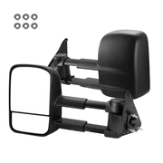 Front Pair Extendable Towing Mirrors Fit for Nissan Patrol GU/Y61 1997-2016 Manual Foldable Split View Black V985-TOWINGMIRRORSNS