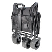 Foldable Camping Wagon 150L Portable Hand Trolley with All-Terrain Wheels and Tailgate For Outdoor Picnic V985-UTILITYWAGON
